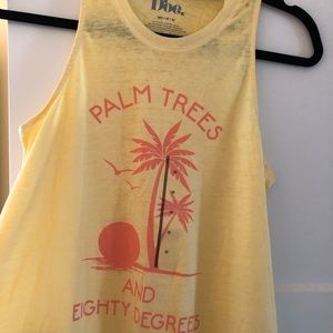 Brand new Yellow graphic tank top size Medium